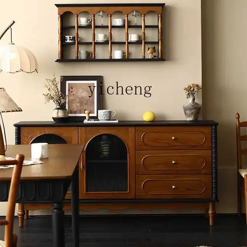 

zz contrasting color, dining side cabinet, entrance cabinet, home decoration, retro storage and storage