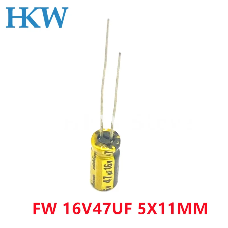 50PCS FW 16V47UF Volume 5X11MM Nichicon Audio Electrolytic Capacitor UFW1C470MDD NEW