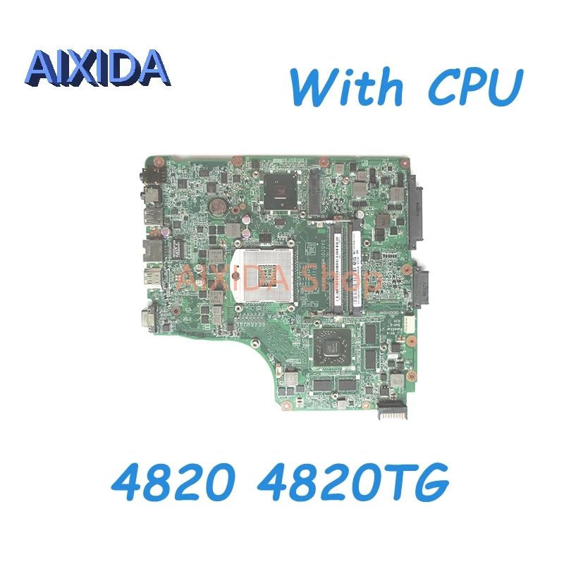 

AIXIDA MBPVL06001 DA0ZQ1MB8F0 Mainboard For Acer aspire 4820 4820TG laptop motherboard HM55 DDR3 HD 5650M 1GB Free CPU Full test