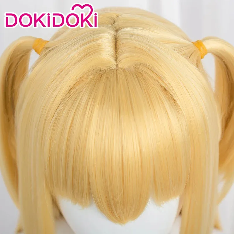 LQIN STOCK Misa Amanee Парик Аниме Косплей DokiDoki Женские Золотые Длинные Волосы Миса Косплей Ожерелье Зажимы Для Ушей Бесплатная Кепка Для Парика
