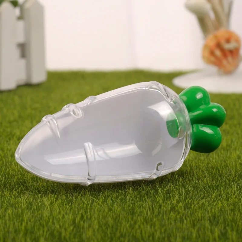 5Pcs Transparent Easter Plastic Carrots Creative Easter Gift Box Decorations for Home Birthday Baby Shower Candy Boxes