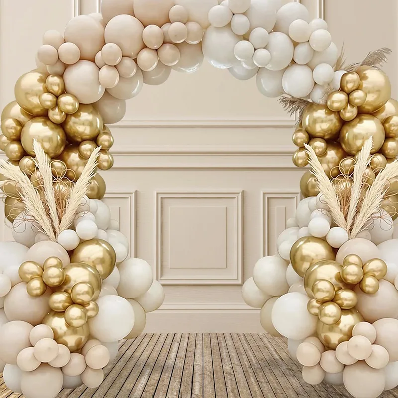 129pcs Tender Orange Balloons Garland Arch Kit Birthday Party Decor Kids Girl Wedding Birthday Party Supplies Baby Shower Ballon