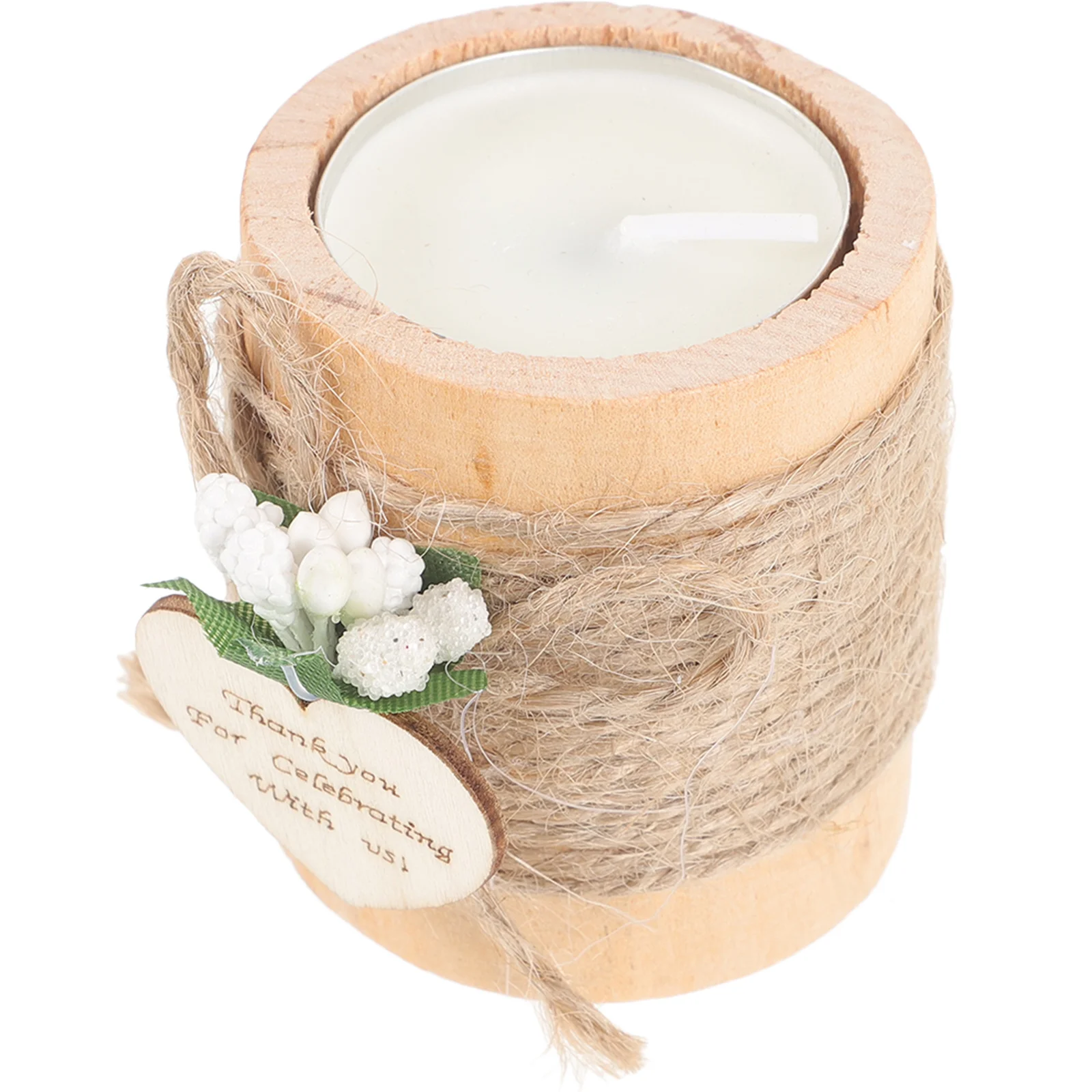 

Wooden Tea Light Holder Rustic Small Stand Wedding Birthday Valentine Party Centerpiece Decoration