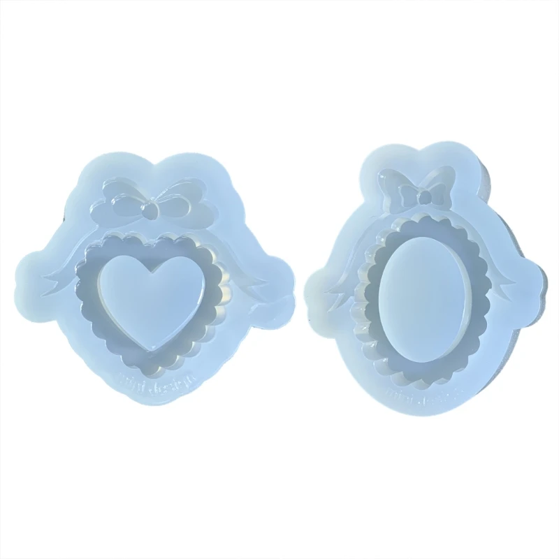 Bowknot Love- Oval Silicone Mold Pendant Handmade Bag Decor Mold