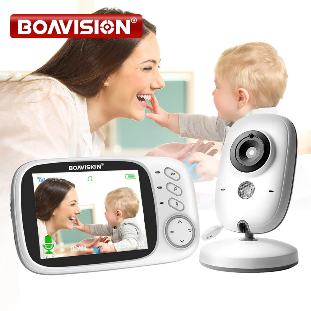 3.2 Inch Color LCD Wireless Video Baby Monitor Night Vision 5m Nanny Monitor Bebek Lullabies Surveillance Security Camera VB603