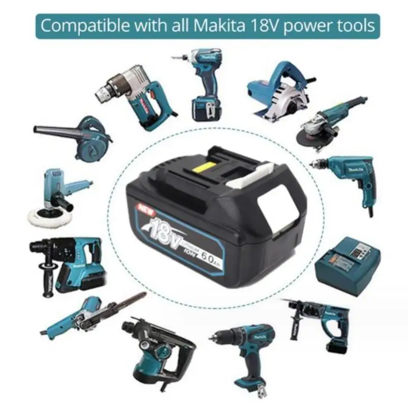 18v 6Ah brand-new M18V battery for makita bl1850B li-ion BL1840B BL1860 BL1890 BL1815 BL1830 BL1835 Cordless Drills Batteries