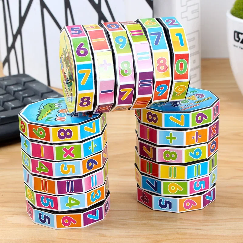 1PC New Children Mathematics Numbers Magic Cube Toy Montessori Puzzle Game Kids Learning Educational Math Block Calculate Game