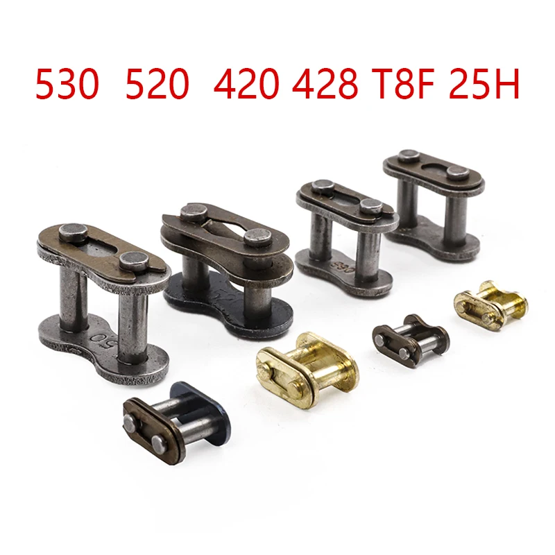 1pcs Primary/Gold Chain Link 530/520/420/428/T8F/25H chain lock buckle For 49CC Mini Moto Dirt Bike Motorcycle ATV Scooter