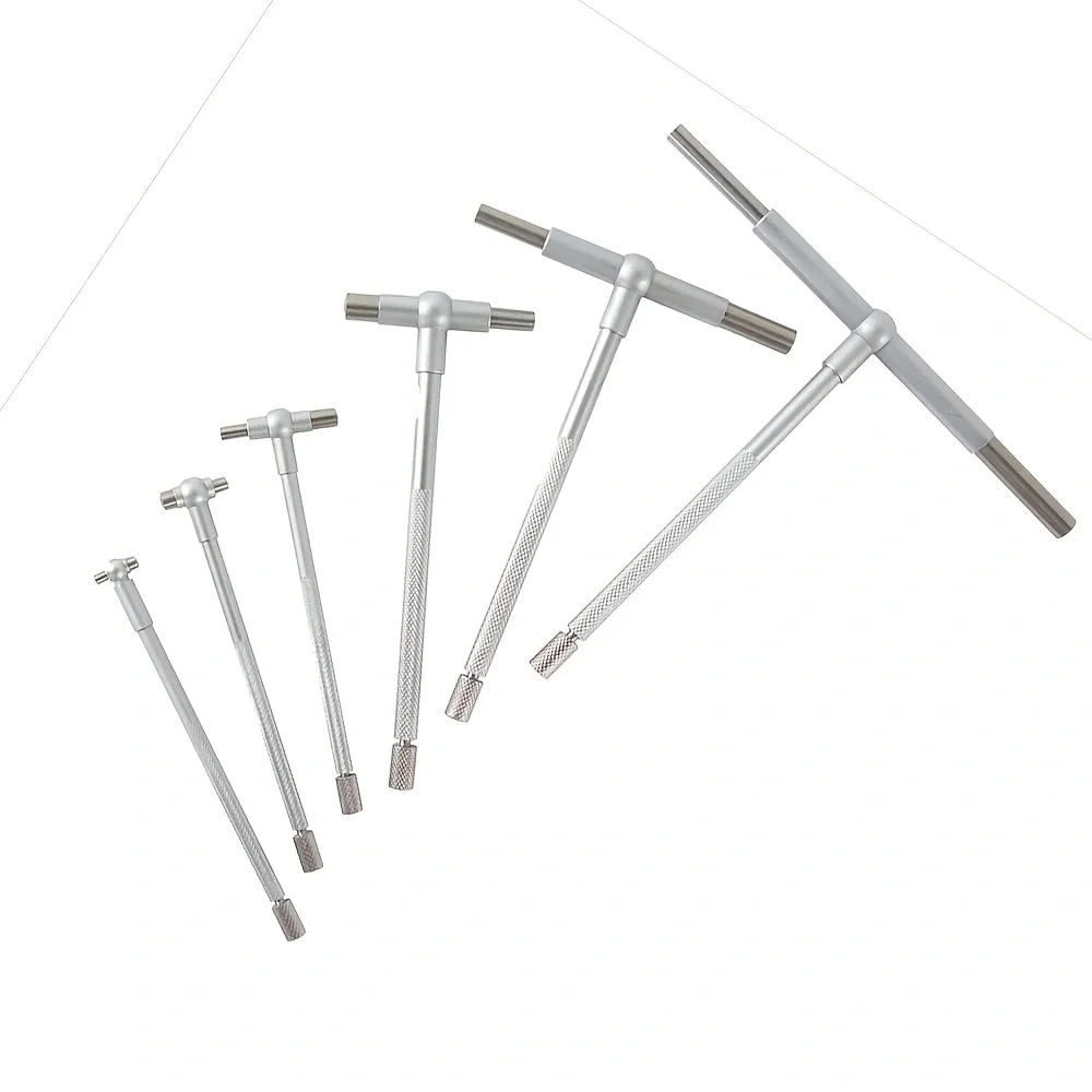 6 Pc 5/16'-6' Bore Gauge Premium Telescopic High Precision T-Gage Set W/Hard Shell Case Precision Telescoping Gage ﻿