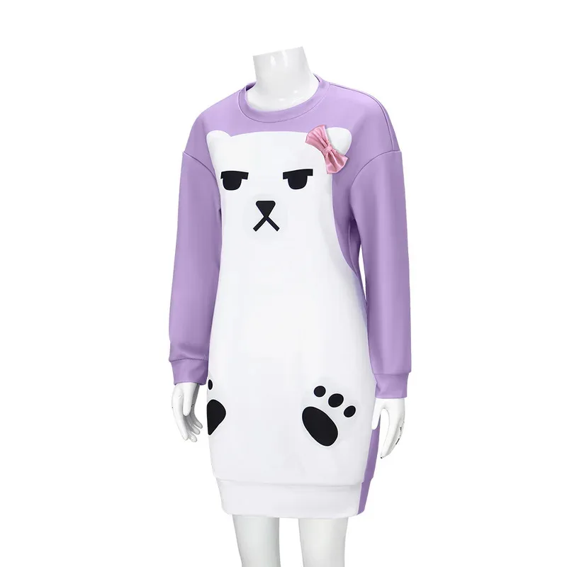 

Anime Mira Cosplay Costumes Wig Purple Bear Pajamas Sweatshirt Headwear Halloween Suit Daily Wear;5'b,8.v;