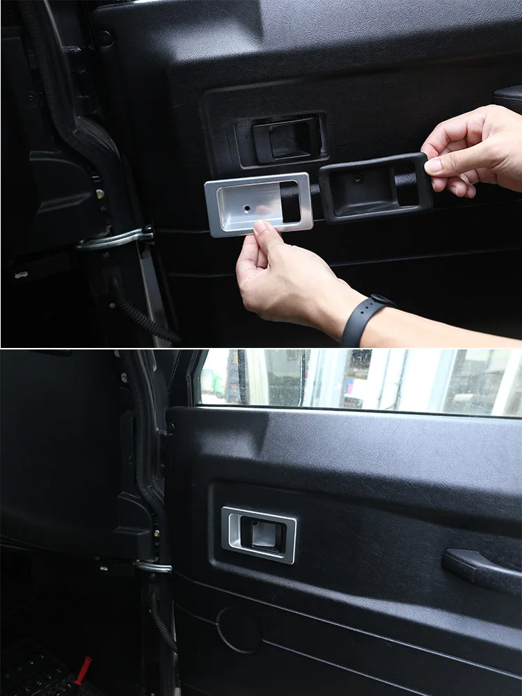 For Land Rover Defender 90 110 2004-18 Aluminum Alloy Car Door Inner Door Bowl Door Handle Decoration Replacement Accessories