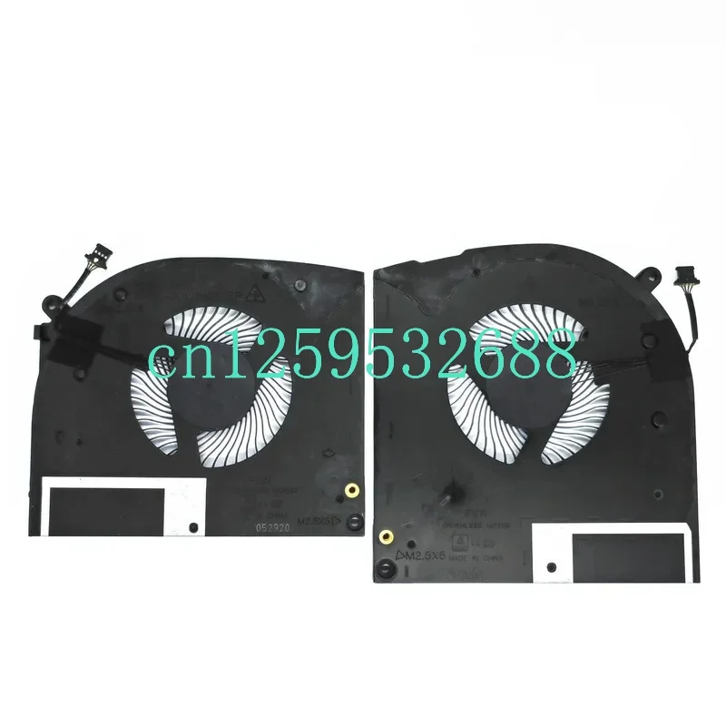 Replacement New CPU  GPU Cooling Fan for Dell Alienware M17 R2 P41E P41E001  FLHX DFS2400121H0T FLHY DFS652512PN0T DC12V 1A Fan