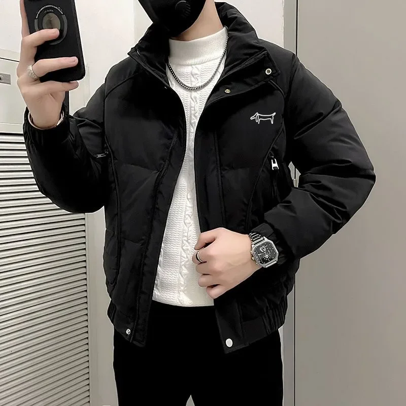 캠핑 Abbigliamento da golf invernale da uomo 2024 Nuova giacca da golf coreana Giacca corta imbottita di lusso Moda Tenere al caldo Cappotto casual Abbigliamento da golf da uomo