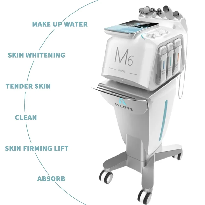 M6 Beauty Care Equipment Deep Cleaning Skin Tightening Face Care Device Skin Rejuvenation Hydro Tips Facial Machine