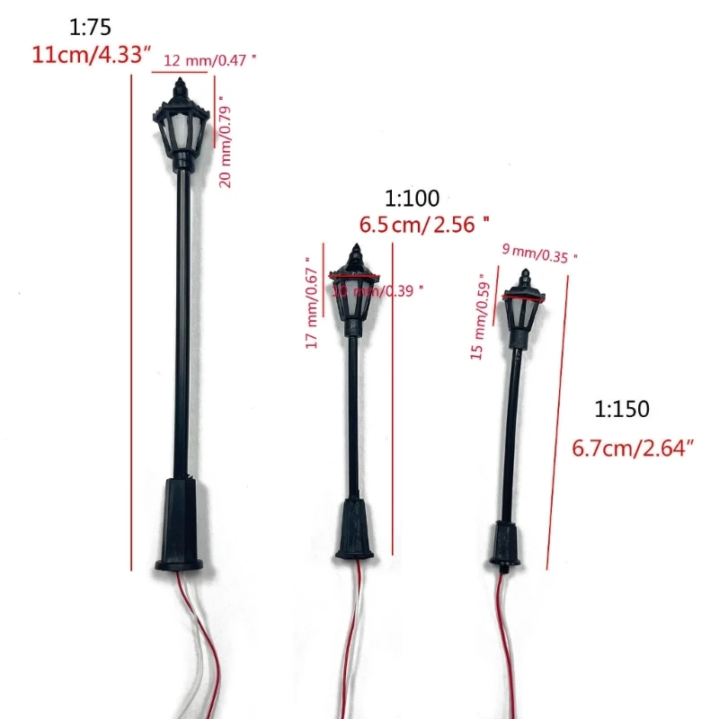 Modelo lâmpada rua areia arquitetura construção ferrovia layout beacons modelo trem ferroviário lâmpada pós aldeia