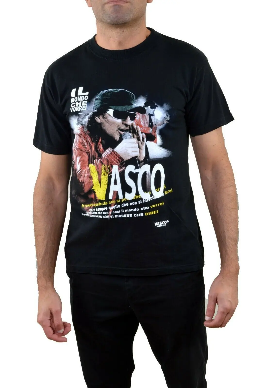 VASCO ROSSI IL MONDO CHE VORREI 2008 T SHIRT men size S cotton FAB