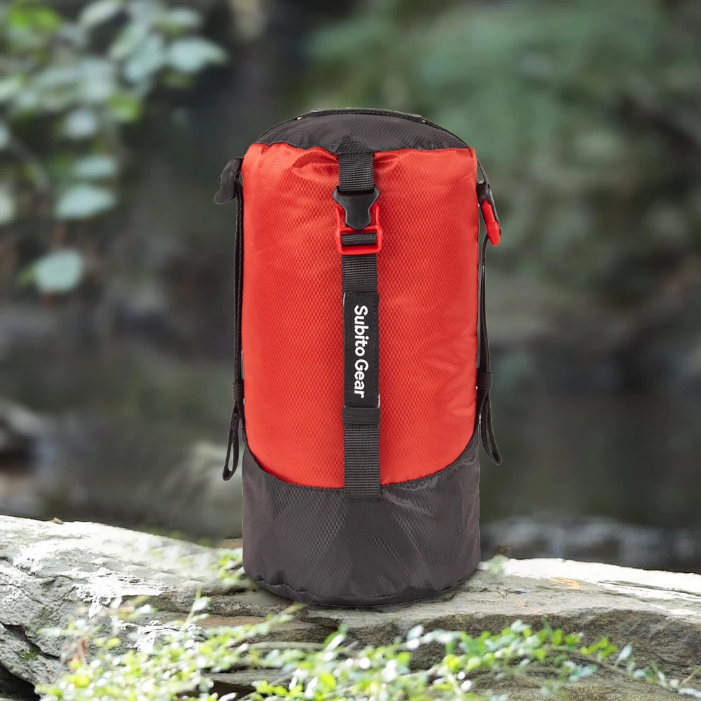 كبير التخييم كيس النوم ضغط حقيبة التخزين التخييم في الهواء الطلق مقاوم للماء حقيبة التخزين المحمولة خفيفة للغاية حقيبة التخزين 1-25L #5