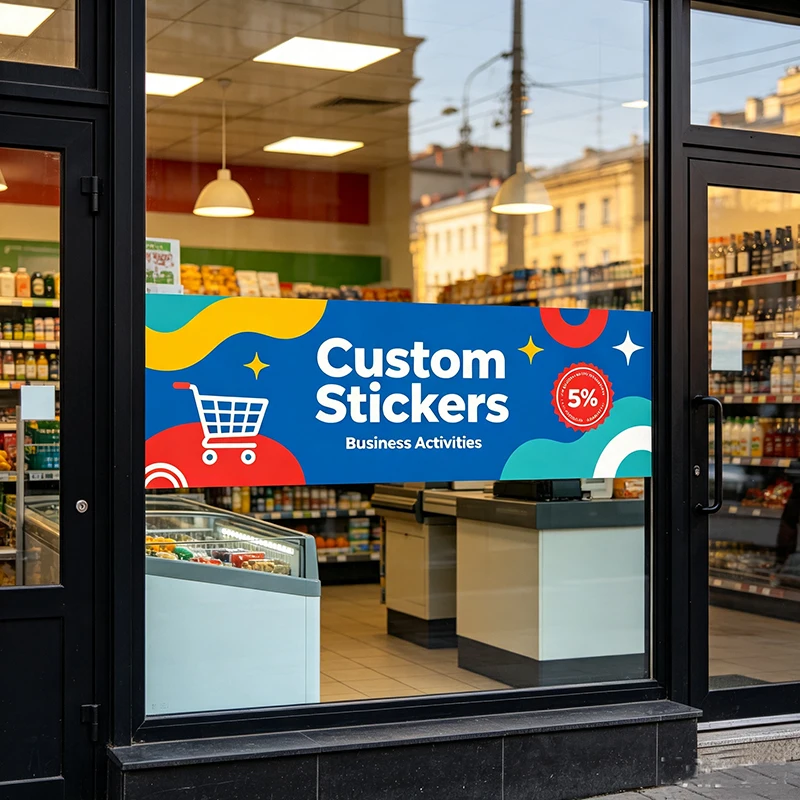 Any Size 100cm Custom Stickers Suitable Hotel Homestay Decoration School Travel Group Commercial Promotion Discount Promotion
