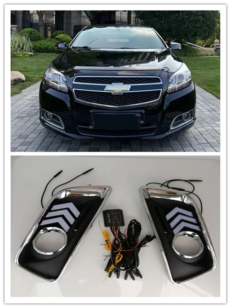 

Светодиодные ДХО для Chevrolet Malibu 2012-2014: водонепроницаемые дневные ходовые огни с динамическим указателем поворота