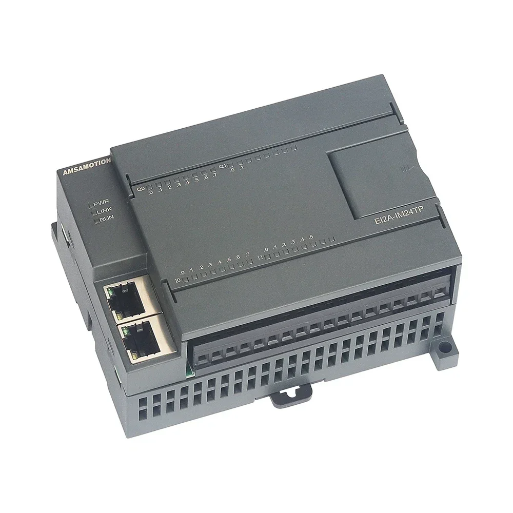 Amsamotion EtherNet/IP Remote Distributed IO PLC Module Digital 14I 10O Signal Acquisition EI2A-IM24R IM24TP Dual Network Switch