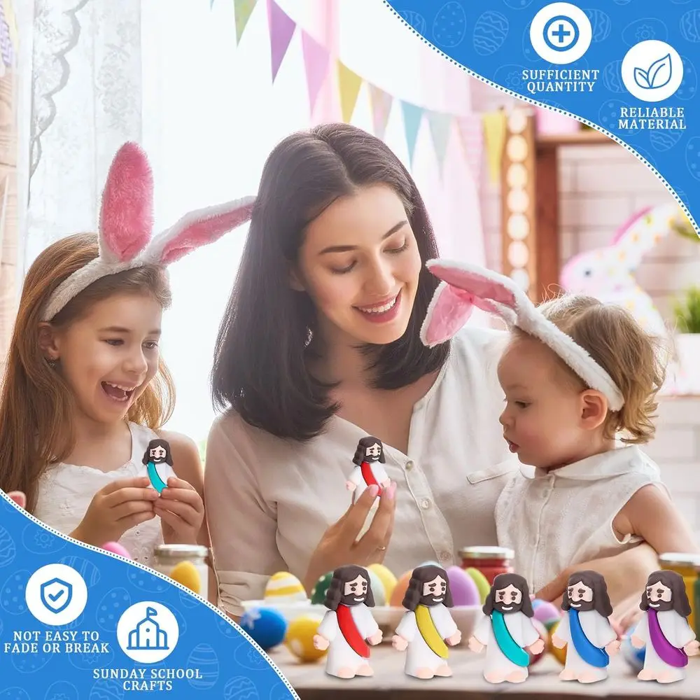 تماثيل يسوع الصغيرة - 300 عبوة من الألوان المتنوعة، مثالية لعيد الفصح والكنيسة والمناسبات الدينية #3