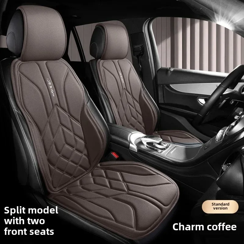Universal Nappa Leather Car Seat Cover Interior Car Seat Cushion Protector Four Seasons Breathable Automobiles Seat Cushion Mat