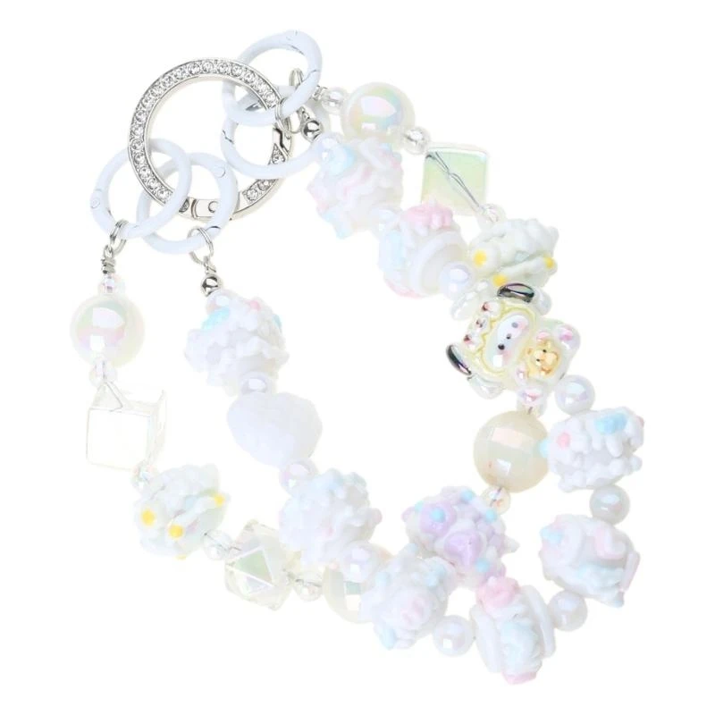 R53C Beaded Phone Lanyard Fashion Phone Charm Strap Multiple Use Accessories for Keychain Smartphone Decoration Everyday Use