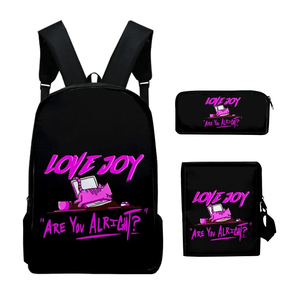 Harajuku wilbur soot lovejoy backpack,3pcs/set,3d printing,school backpack,laptop,backpack,shoulder,case