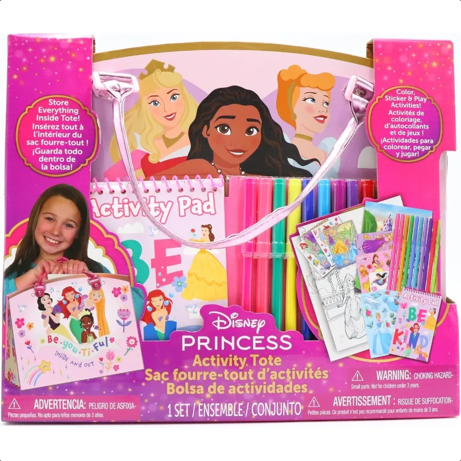 

Princ Activity Tote Ultimate Princ Adventure Bag with Coloring Books Stickers Crayons Games TravelFriendly Art Set for Girls A