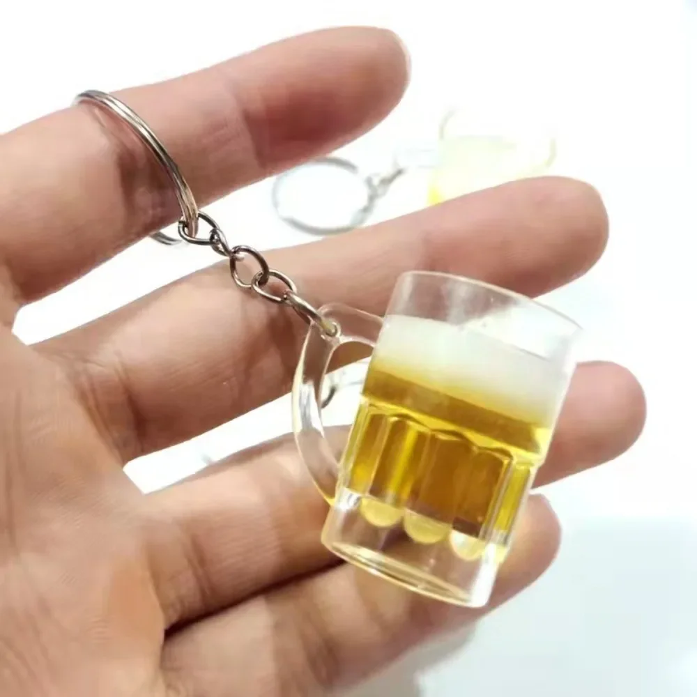 Simulation Beer Mug Keychain Gift