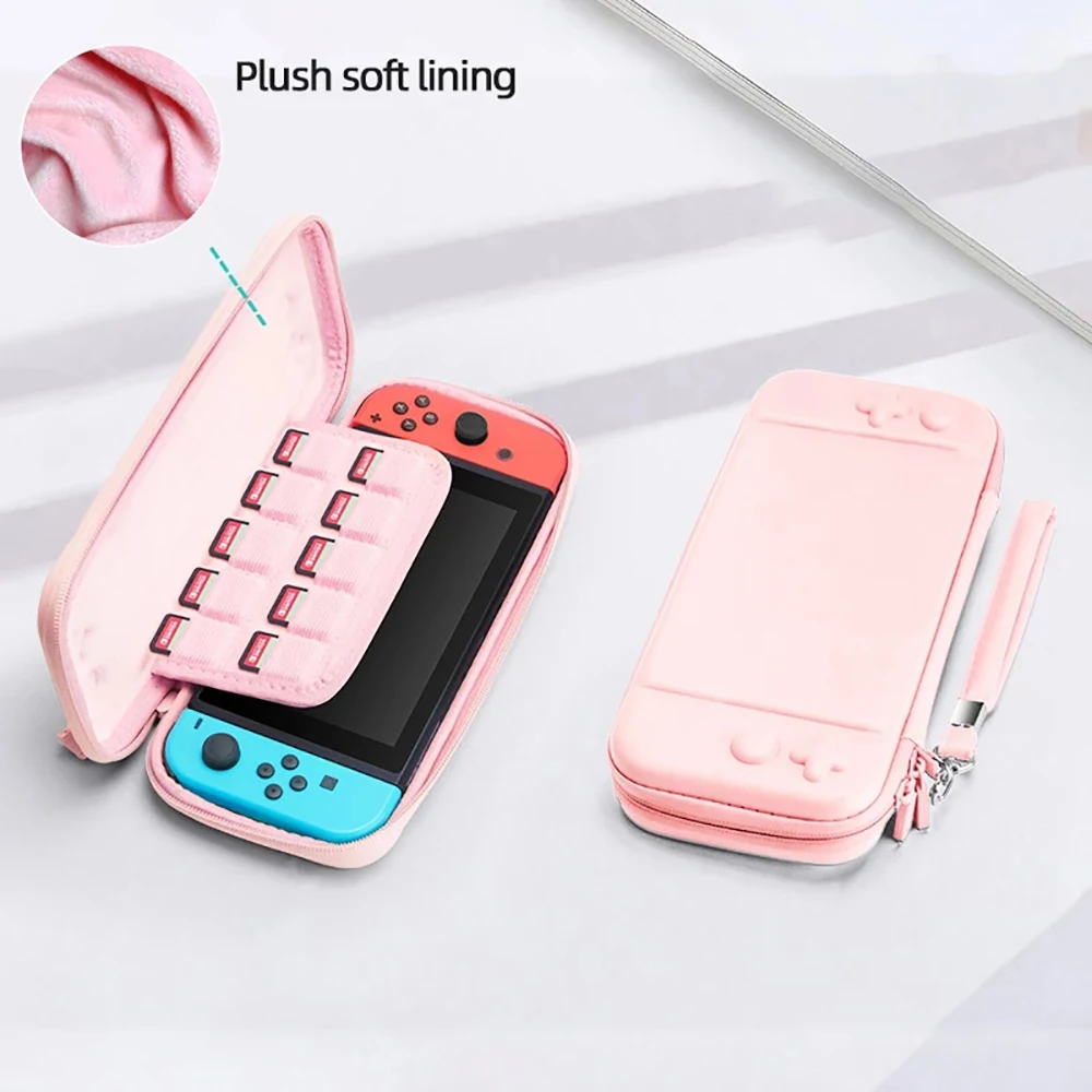 Hard Shell Protective Cover Travel Bag Storage Carry Case With 10 Game Card Slots for Nintendo Switch /Switch Oled Accessories