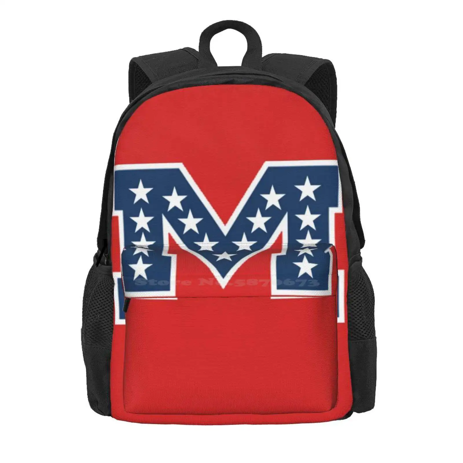 Battle M Hot Sale Schoolbag Backpack Fashion Bags Ole Miss University Of Mississippi Oxford Fly Your State Flag Colonel Reb