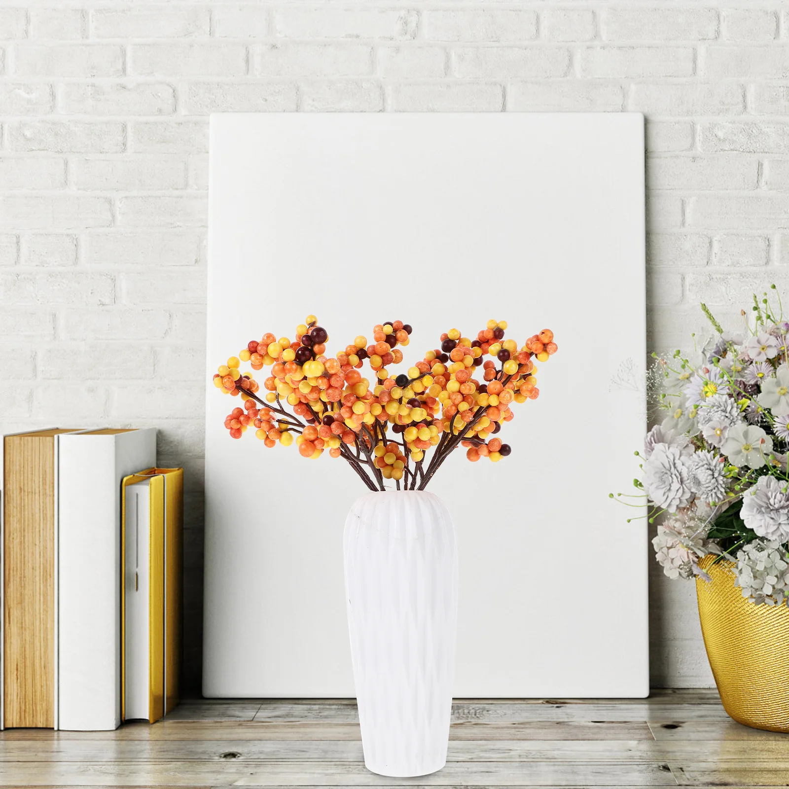 

12Pcs Faux Berries Picks Realistic Artificial Berry Stems for Holiday Christmas Tree Decorations DIY Garland Design