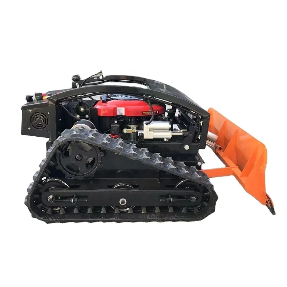 หุ่นยนต์ตัดหญ้า7.5HP รีโมทคอนโทรลอัจฉริยะแบบเดินได้ด้วยตัวเองเครื่องตัดหญ้าสำหรับใช้ในฟาร์ม