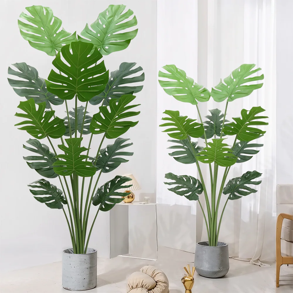

Large Fake Monstera Plant in Pot Nordic Ins Style Artificial Green Decor for Living Room
