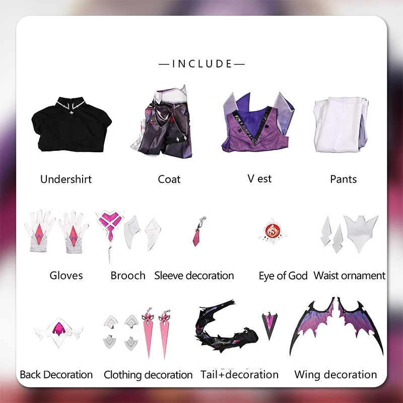 ROLECOS Game Genshin Impact Durin Cosplay Costume Pyro The Undying Fire Durin Halloween Women Suit Party Role Play Outfit image 3