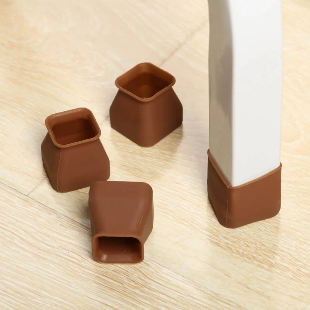 Cover Table Foot Cover Transparent 16PCS/Set Anti-slip Chair Protector Silicone 16PCS 3.7*3.7*3cm Simple Useful