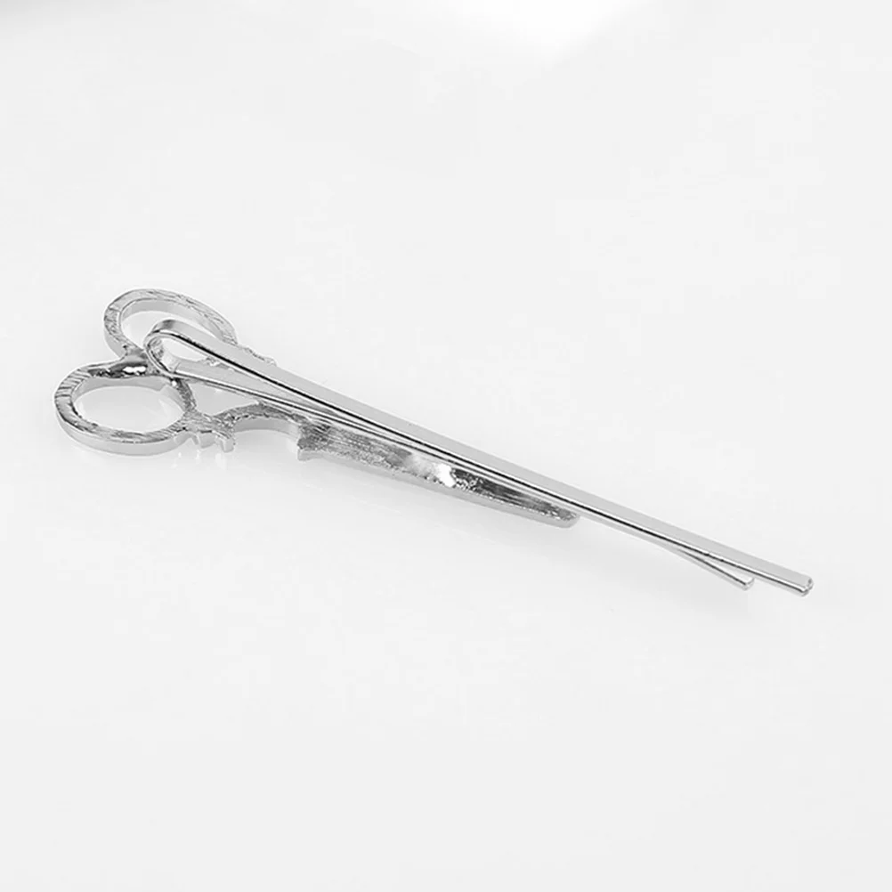 

7pcs Silver Hairpin Unique Barrettes Styling Clips Accessories Scissors Hair Clip Retro One Word Clamp Daily Party