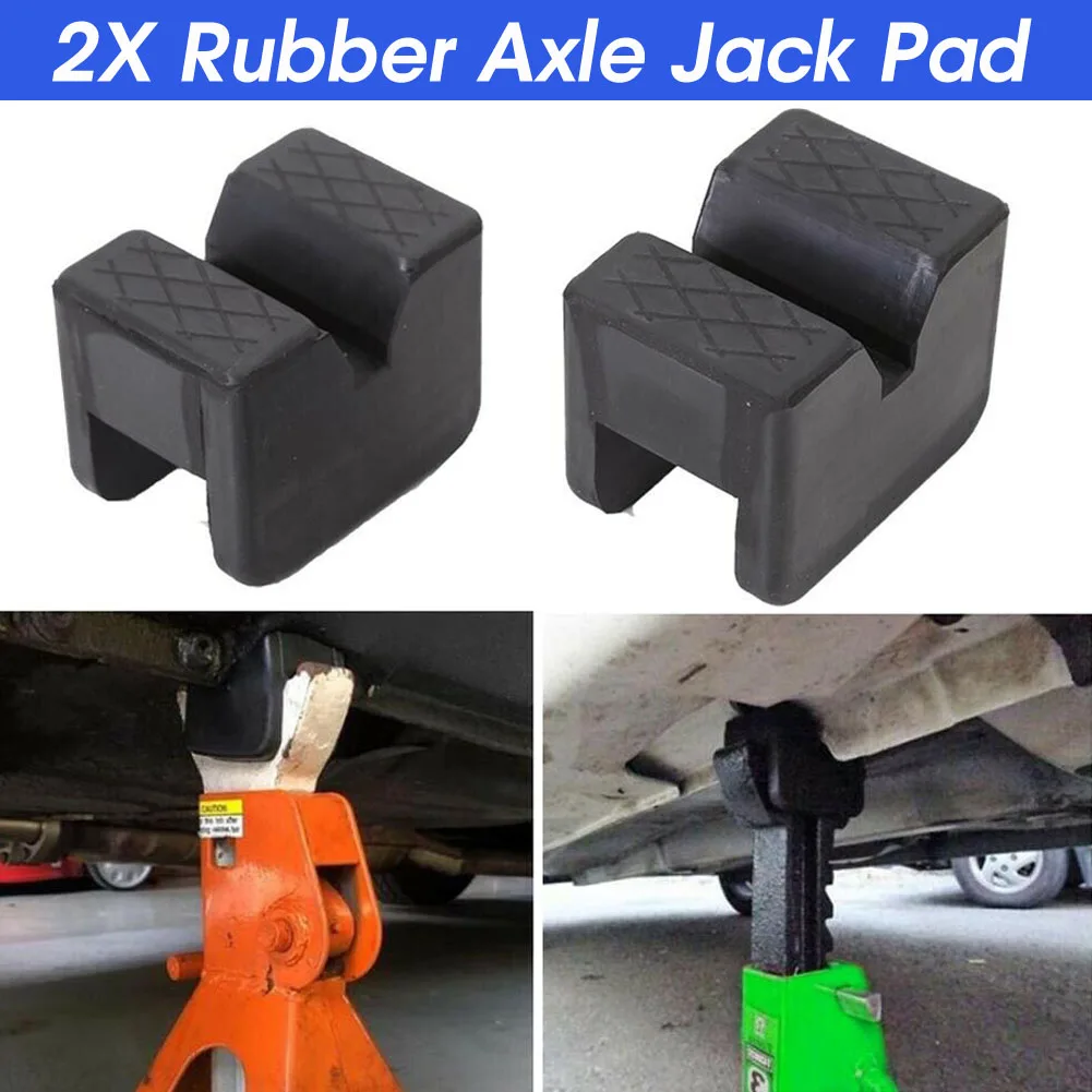 

2pcs Rubber Axle Jack Pad Jacking Stand Pads Car Accessories Adapter Frame Rail Protector Lifting Anti Slip Auto Repair Products