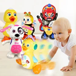 Children Gift Girls Baby Robot Toys for Toddlers Learn To Climb Kids Boy Yellow Duck Dog Animal Move Walk Light Music Dance Doll