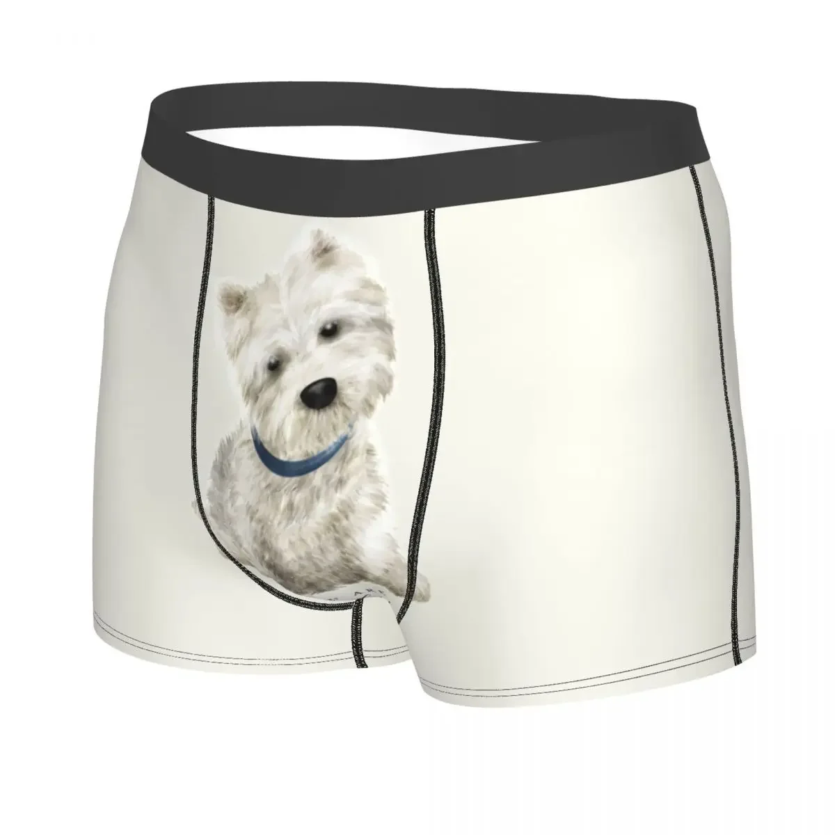 West Highland White Terrier Dog Boxer Shorts For Homme 3D Print Westie Underwear Panties Briefs Soft Underpants