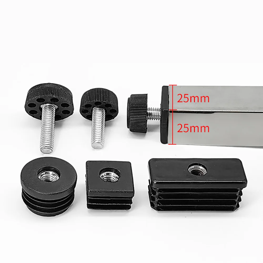 Adjustable Height Machine Furniture Leveling Foot M5-M10 Threaded Screw Black Stabilizing Base Mats 2pcs 4pcs Replacement Parts