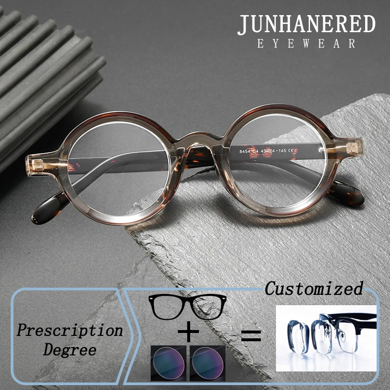 

Optical Retro Round Men Women Frame Photochromic Prescription Glasses Anti Blue Light Femal Presbyopic Myopia Custom Eyewear