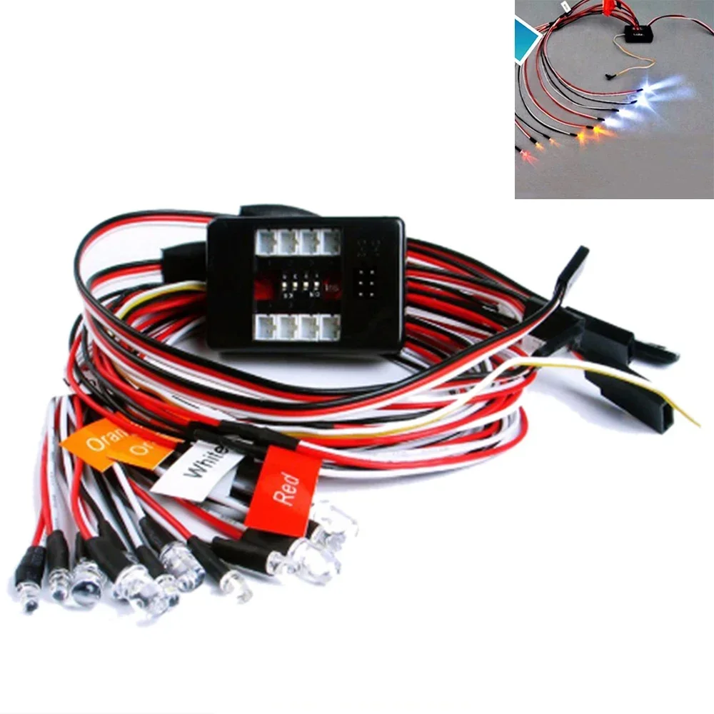 1:10 RC Model Car Truck LED Light Kit 12 LED Flashing Head Light Lamp System RC 1:10 Model Car Accessories