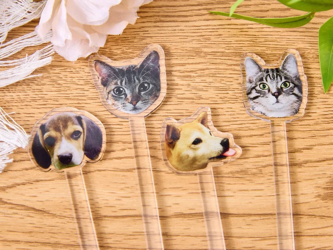 محرك مشروبات الحيوانات الأليفة المخصص، محرك الكوكتيل، هدايا الزفاف، ديكورات الطاولة، أدوات الشرب الأكريليك للحفلات، عصا التحريك التذكارية