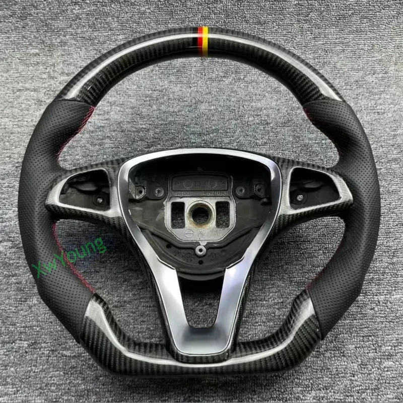 For Mercedes-benz W204 W205 W212 W218 W253 C205 C200L GLC GLE 100% Real Carbon Fiber Steering Wheel