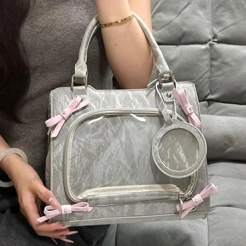 

MBTI Fashion Shoulder Bag for Women Cute Sweet Luxury Designer Transparent Lolita Jk Ita Bag Literary Exquisite Female Handbag