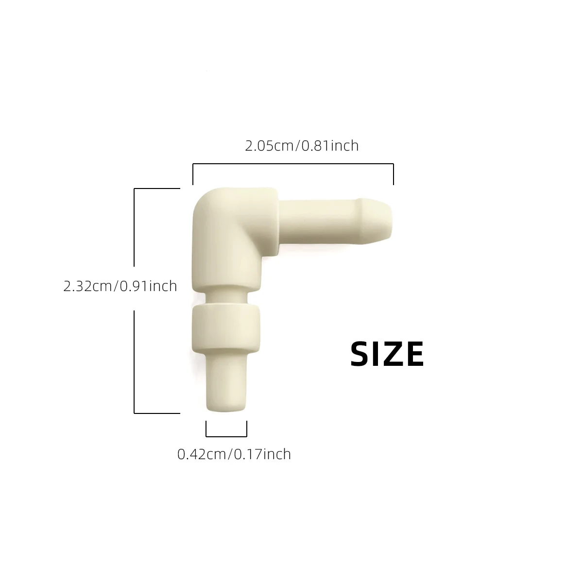 Compact Mini L Type Pagoda Joint 90 Degree Elbow Stepped Barb Connector Anti-Disconnect Hose Fitting for Espresso Coffee Machine