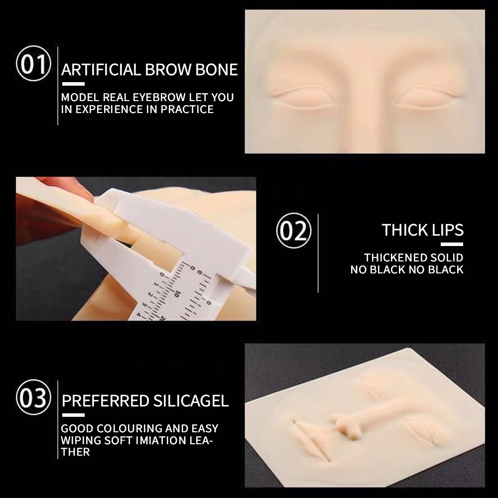 Solid Microblading Latex Eyebrow Practice Skin