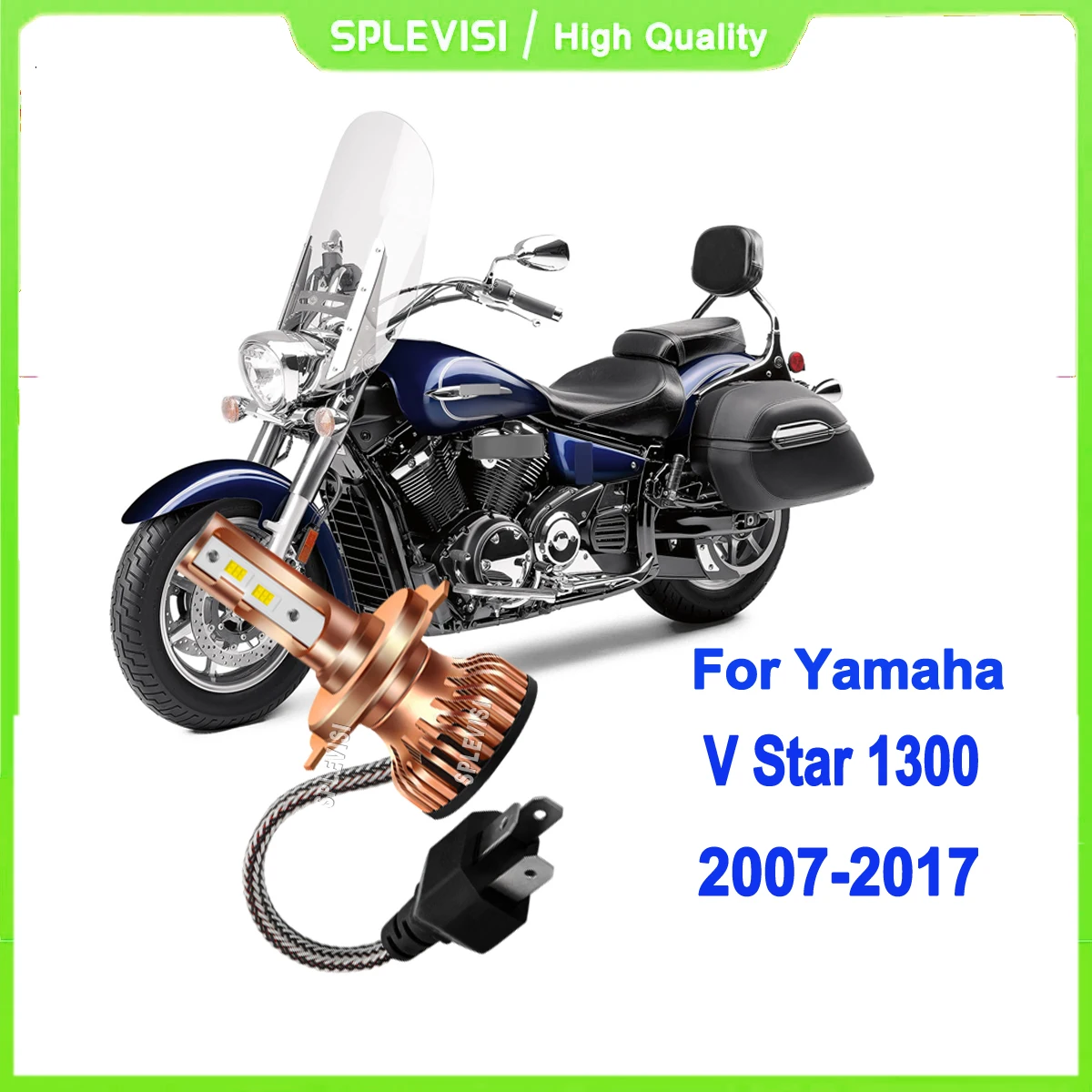 

H4 HB2 LED White Motorcycle Bulb High/Low Beam - ensures full coverage For Yamaha V Star 1300 2007 2008 2009 2010 2011 2012-2017